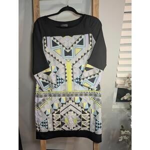 Hale Bob Women's Long Sleeve Dress XS Multicolored